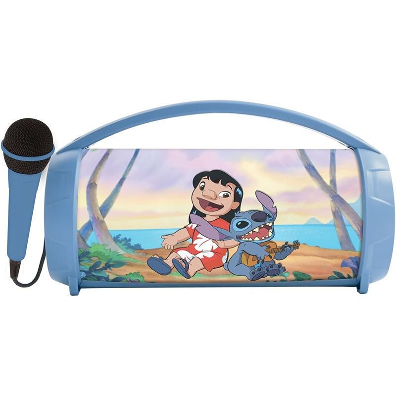 Bluetooth Ηχείο με Μικρόφωνο Karaoke & LED Φωτισμό Lexibook Disney Stitch BTP585DZ