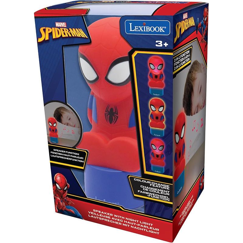 Παιδικό Φωτάκι Νυκτός Spiderman με Ηχείο & Αλλαγή Χρωμάτων - Lexibook NS01SP