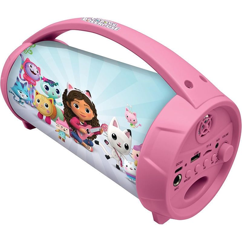 Gabby's Dollhouse Wireless Bluetooth Ηχείο με Φως & Μικρόφωνο Karaoke Lexibook | Φορητό Παιδικό Ηχείο BTP585GDHZ