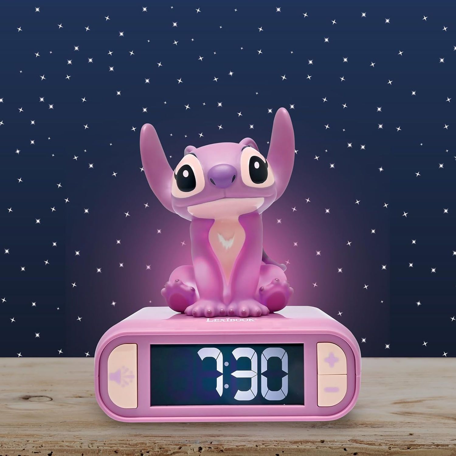 Μαγικό Παιδικό Ξυπνητήρι Disney Angel Stitch με 3D Νυχτερινό Φως & Ηχητικά Εφέ - Εκπαιδευτικό Ρολόι - Lexibook RF.RL800D1
