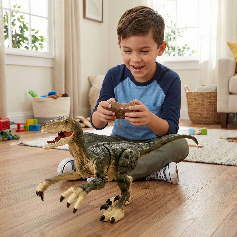 Lexibook RC Velociraptor DINO01 - Τηλεκατευθυνόμενος Δεινόσαυρος με Φωτεινά & Ηχητικά Εφέ