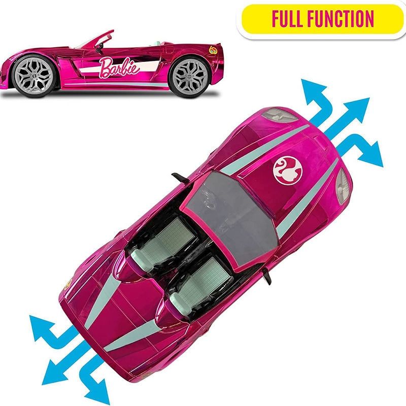 Barbie Τηλεκατευθυνόμενο Αυτοκίνητο RC Dream Car Pink - Διθέσιο Καμπριολέ 40cm με Χειριστήριο 2.4GHz Mondo Motors M63619