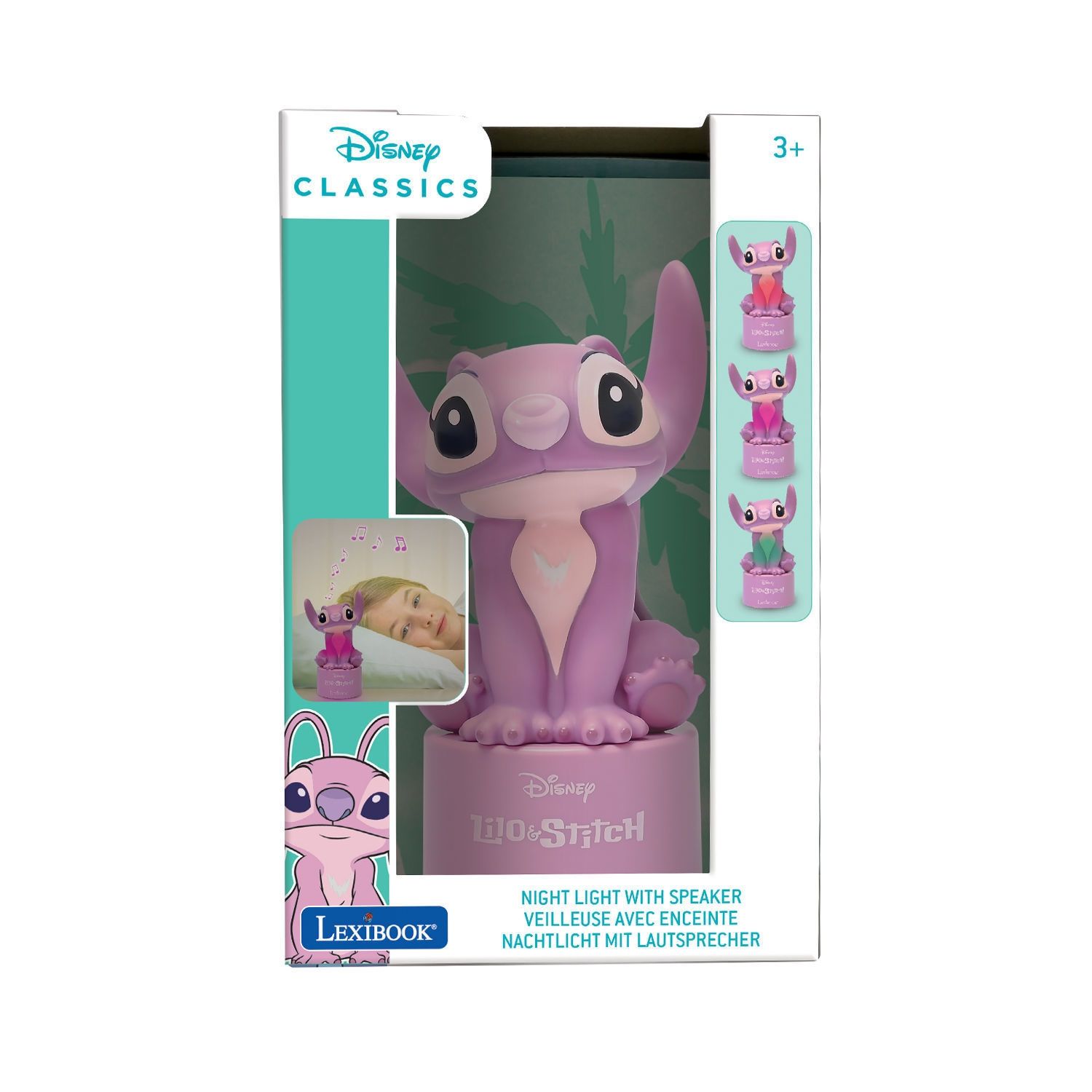 Νυχτερινό Φωτάκι Led Disney Stitch Angel Night Light με Ηχείο & Αλλαγή Χρώματος Lexibook NS01D1
