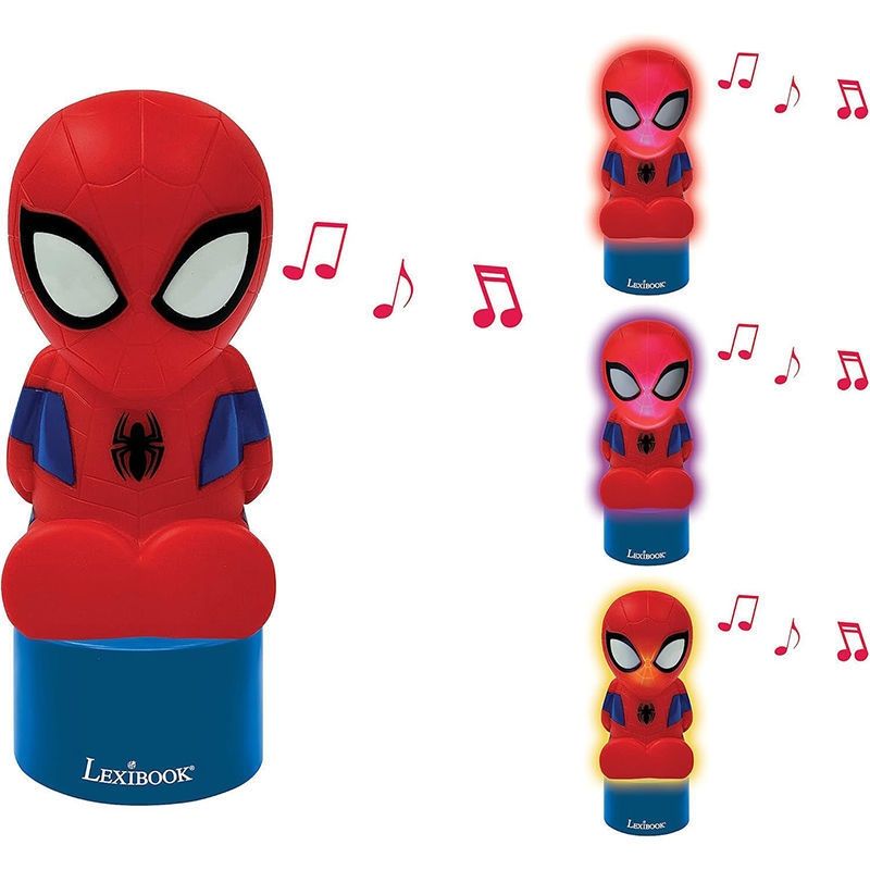 Παιδικό Φωτάκι Νυκτός Spiderman με Ηχείο & Αλλαγή Χρωμάτων - Lexibook NS01SP