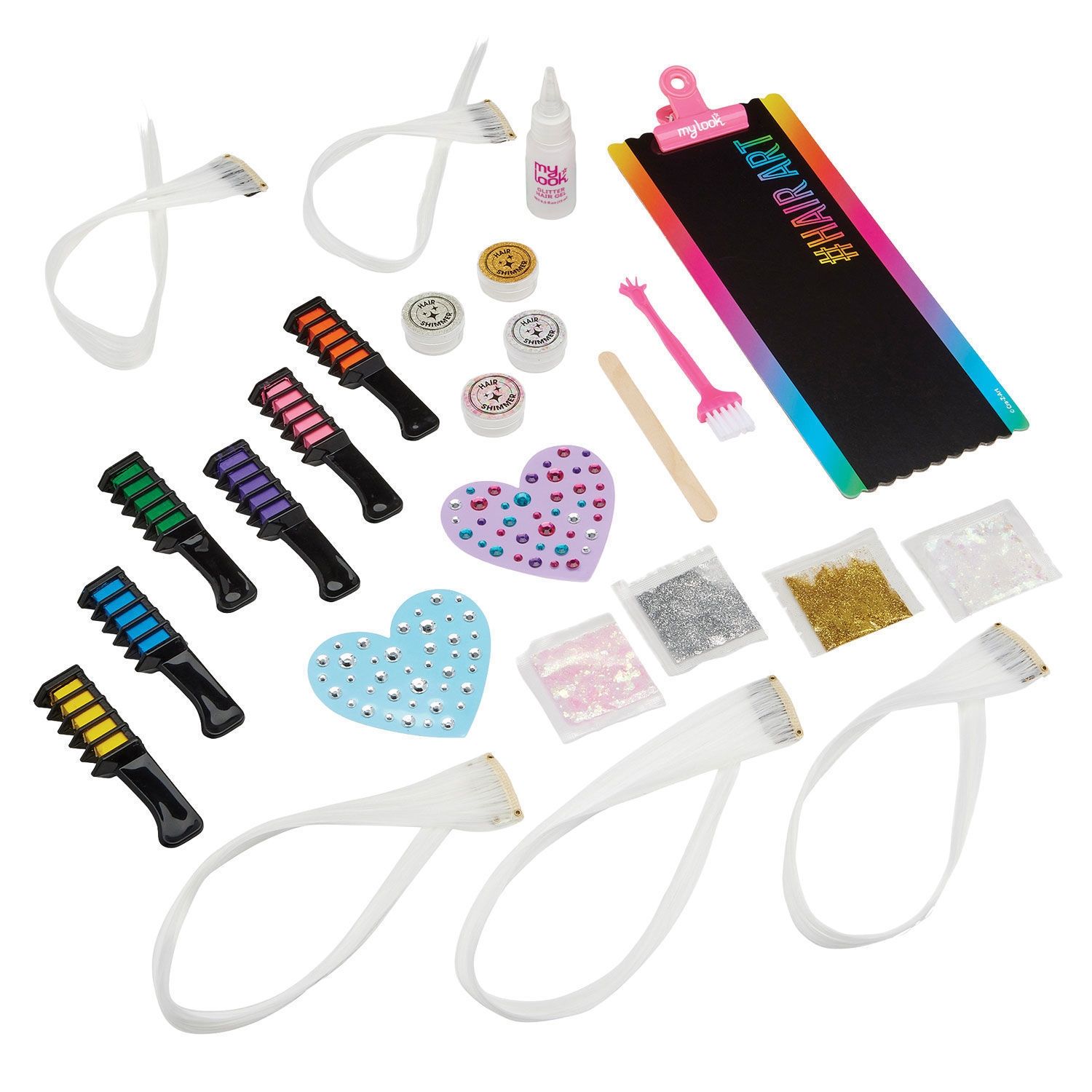 Cra-Z-Art My Look Deluxe Color FX Hair Extensions Studio - Σετ Βαφής & Διακόσμησης Μαλλιών με Glitter (8+ Ετών) Lexibook CRSS11