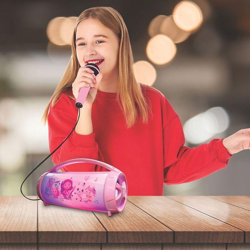 Gabby's Dollhouse Wireless Bluetooth Ηχείο με Φως & Μικρόφωνο Karaoke Lexibook | Φορητό Παιδικό Ηχείο BTP585GDHZ