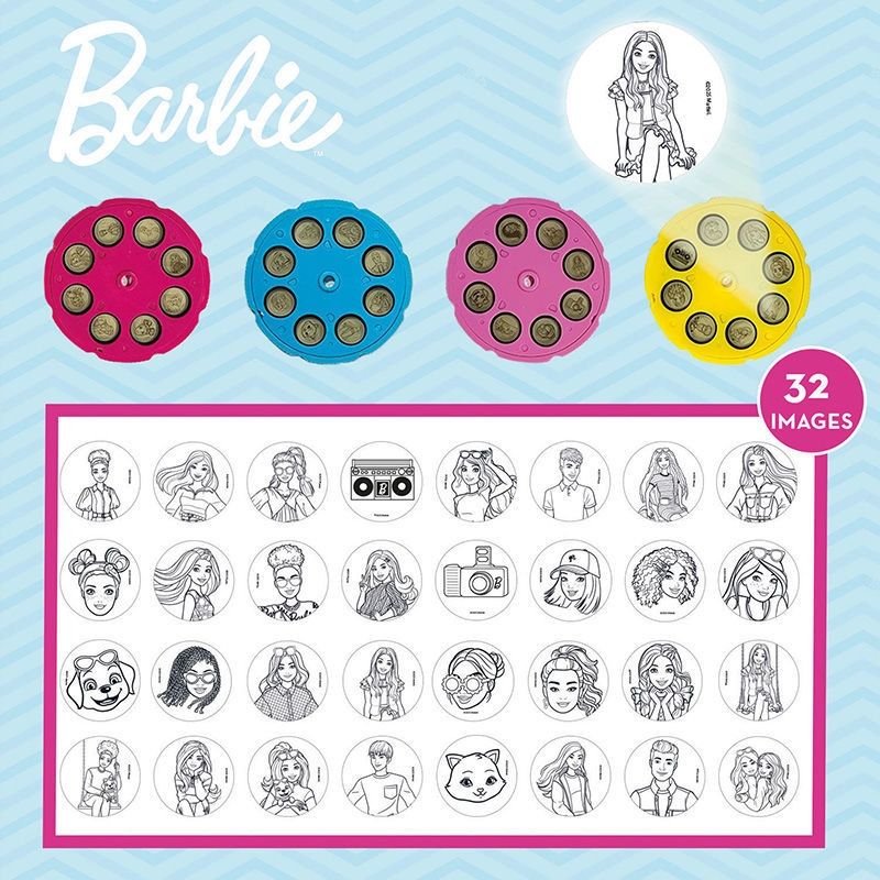 Barbie Σχολή Ζωγραφικής με Προτζέκτορα LED 32 Εικόνες για Παιδιά 5+ Ετών Lisciani 114078
