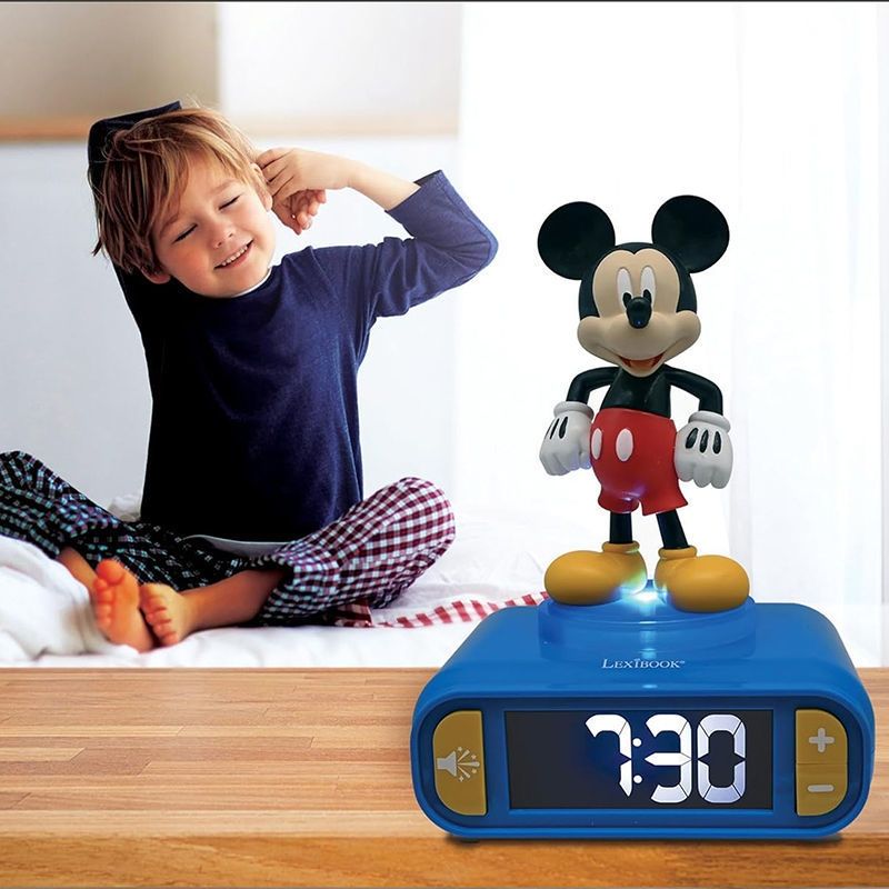 Παιδικό Ξυπνητήρι Mickey Mouse με 3D Φως Νυκτός & Ήχους Disney Lexibook RL800MCH