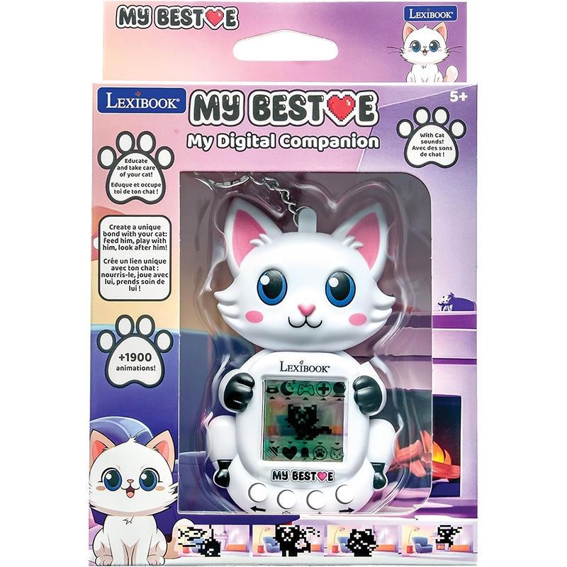 Lexibook My Best-E Chat – Εικονική Γάτα Κονσόλα Μπρελόκ My Digital Companion JLMBCAT