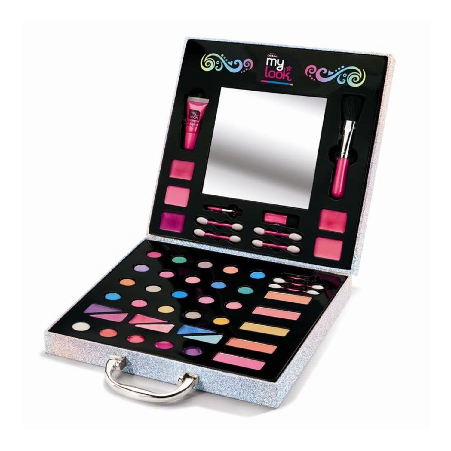 Cra-Z-Art My Look Glitter Makeover Studio - Βαλιτσάκι Μακιγιάζ με 40 Προϊόντα & Καθρέφτη (8+ Ετών) Lexibook CRSS23