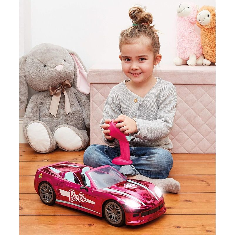 Barbie Τηλεκατευθυνόμενο Αυτοκίνητο RC Dream Car Pink - Διθέσιο Καμπριολέ 40cm με Χειριστήριο 2.4GHz Mondo Motors M63619
