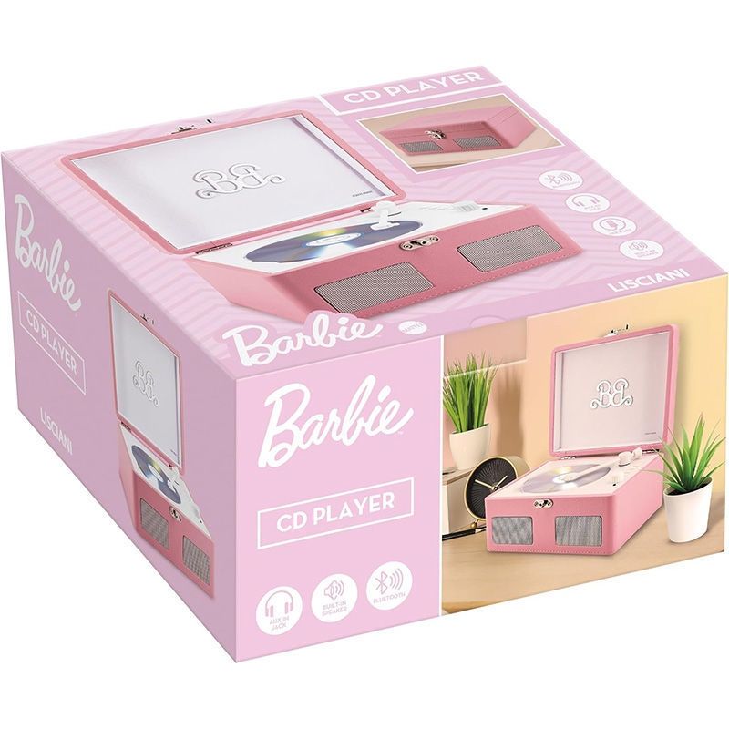 Barbie CD Player Lisciani - Vintage Φορητή Συσκευή Αναπαραγωγής με USB & Bluetooth 113620