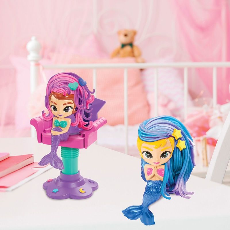 Cra-Z-Art Softee Dough Mermaid Stylin' Salon - Κομμωτήριο Γοργόνων με Πλαστελίνη Γκλίτερ (3+ Ετών) Lexibook CRDOUGH12