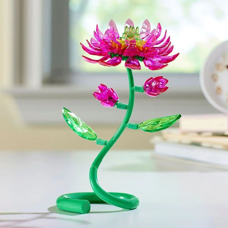 Crystal Gem Single Lotus Bouquet - DIY Κρυστάλλινο Λουλούδι Λωτού με 75+ Κομμάτια - 8+ Ετών Lexibook CRSS61